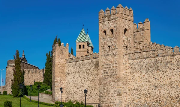 Paredes Cidade Fortificada Toledo Espanha — Fotografia de Stock