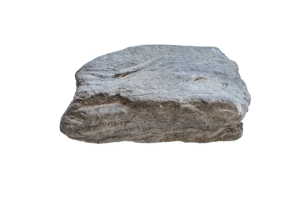 Leisteen Rock Isoleren Witte Achtergrond — Stockfoto