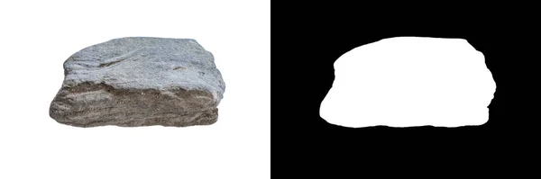 Slate Rock Isoleren Witte Achtergrond Met Clipping Masker — Stockfoto