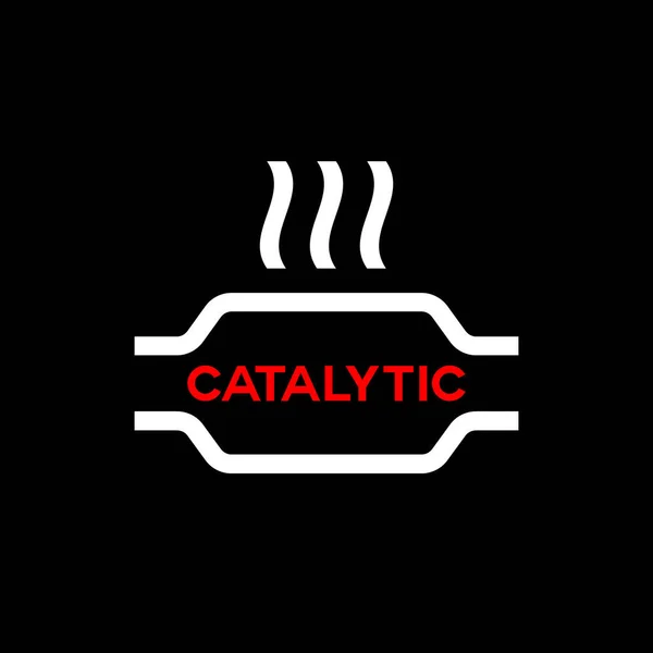Plantilla de logotipo del catalizador automotriz sobre fondo negro. — Archivo Imágenes Vectoriales