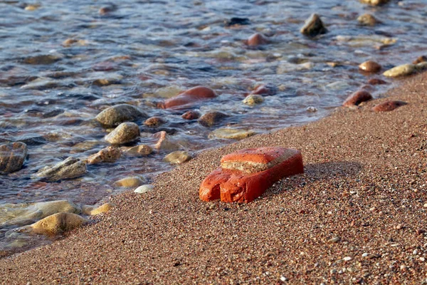 Stenen Aan Oostzeekust Liepaja Letland Avonds Licht — Stockfoto