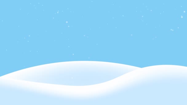 Animação Fundo Inverno Com Queda Neve — Vídeo de Stock