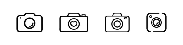 Vector Set Camera Icons Transparent Background — Stock Photo, Image