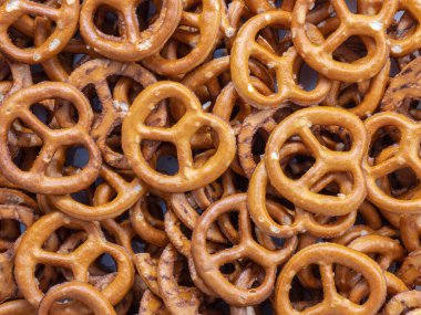 Tuzlu mini krakerlerin arkaplan dokusu