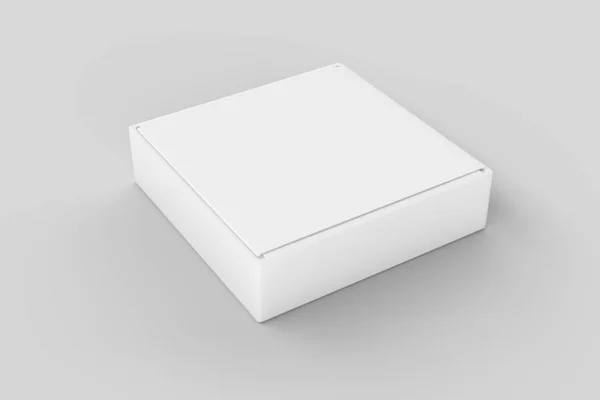 Mockup Caja Embalaje Blanco Aislado Blanco —  Fotos de Stock