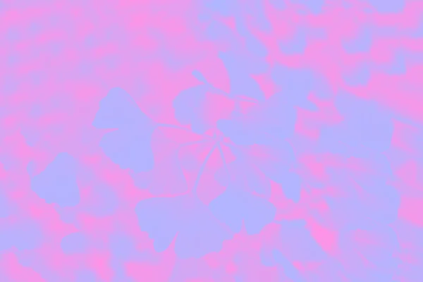 Neon magenta violette Farbe Hintergrund mit Ginkgo-Blättern Muster — Stockfoto