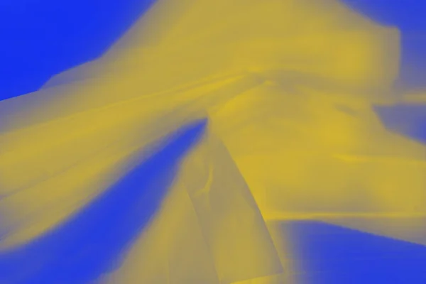 Fundo Tecido Abstrato Amarelo Azul Cores Simbólicas Ucranianas — Fotografia de Stock