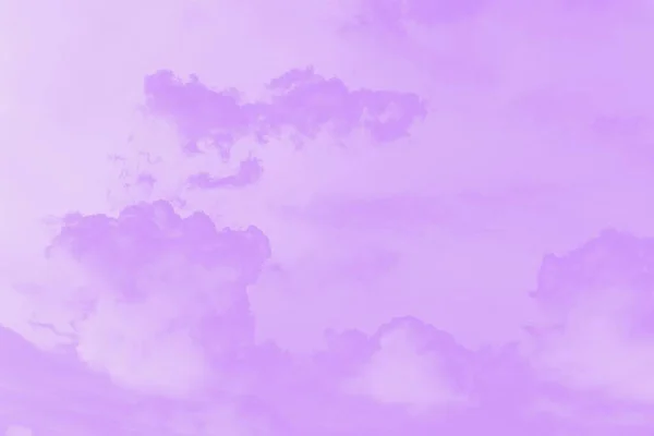 Violet sky with clouds light pastel background — 스톡 사진