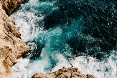 Hırvatistan 'ın Dubrovnik kentindeki Adriyatik Denizi' nin en üst manzarası