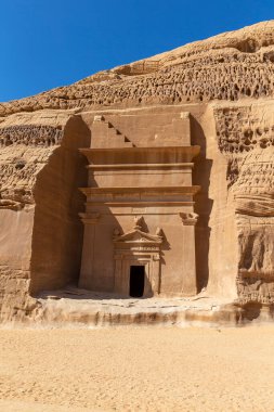 famous burial chambers of Hegra,  Al Ula, in Saudi Arabia