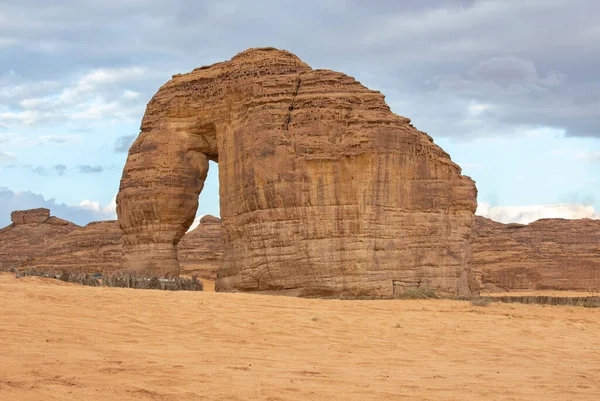 Ula Suudi Arabistan Daki Ünlü Fil Kayası — Stok fotoğraf