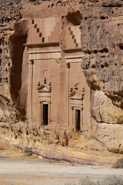 Famous Burial Chambers Hegra Ula Saudi Arabia — Foto Stock