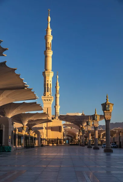 Mediana Arabia Saudita Enero 2022 Madrugada Mezquita Del Profeta Mahoma —  Fotos de Stock