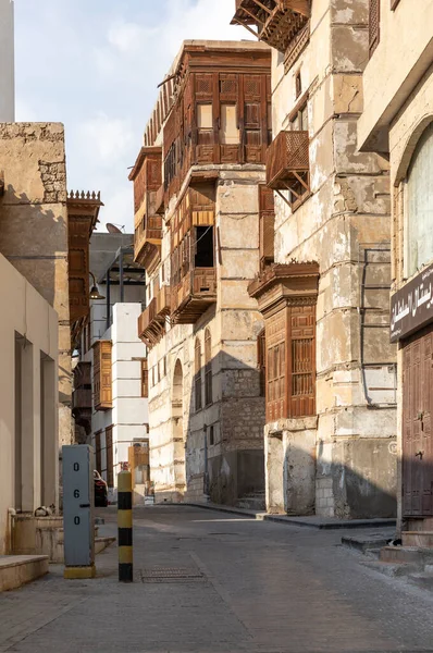 Джидда Саудовская Аравия Января 2022 Года Пустая Узкая Улочка Старой — стоковое фото