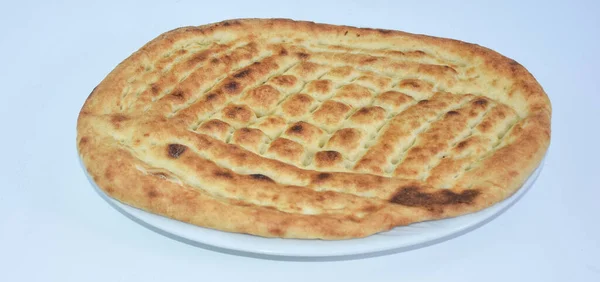 Forno Pedra Tradicional Pão Lavash Cozido Forno Pide Turco — Fotografia de Stock