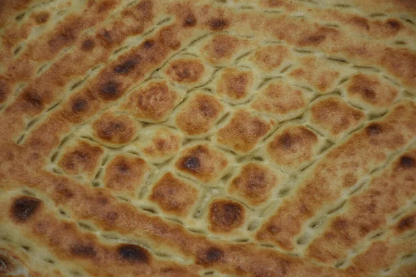 Nahaufnahme Von Traditionellem Lavasch Brot Aus Dem Steinofen — Stockfoto