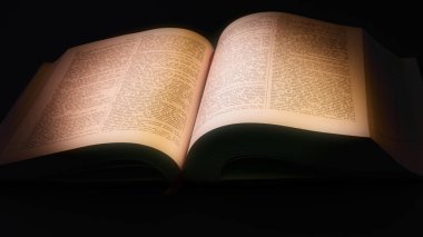 Yumuşak sarı dramatik ışık, eğitim ve bilgi kavramına sahip antik Yunan Sözlüğü