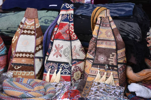 Традиционная Турецкая Ткань Сумки Дизайн Туристический Подарок — стоковое фото