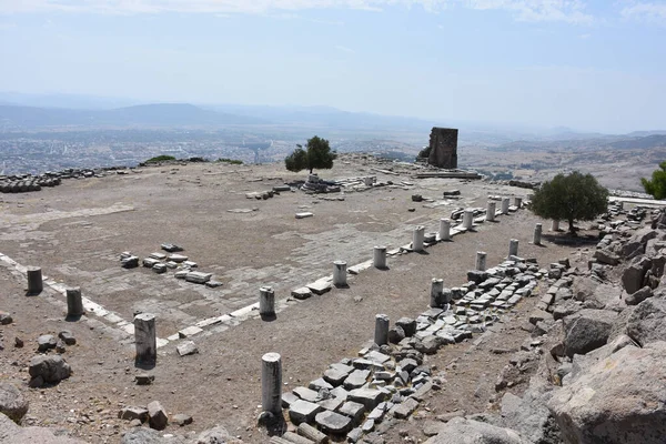 Ερείπια Της Αρχαίας Πόλης Της Περγάμου Θέα Από Ψηλά Ρωμαϊκή — Φωτογραφία Αρχείου