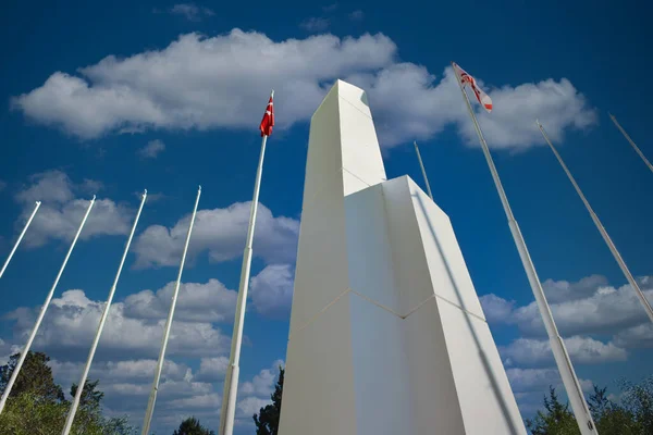 Monumento Turco Costruito Soldati Morti Nella Guerra Famagosta Cipro 2022 — Foto Stock