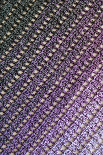 Crochet Product Multicolored Threads Handmade Backdrop Flat Lay Fragment Baktus — Stockfoto