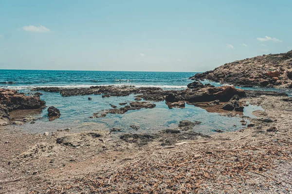 Rotsachtige Strand Van Catalonië Spanje — Stockfoto