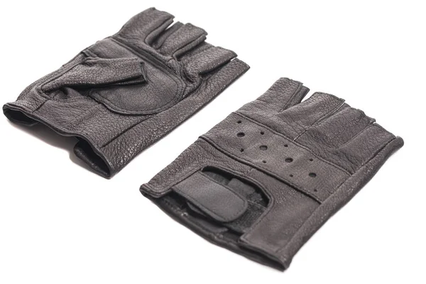 Водители мужских кожаных перчаток изолированы на белом — стоковое фото