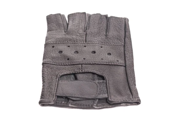 Stuurprogramma Mannelijke Lederen Handschoenen Geïsoleerd Een Witte — Stockfoto