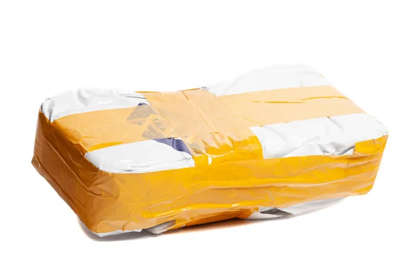 Pakket Gesloten Door Verzending Verpakkingstape — Stockfoto