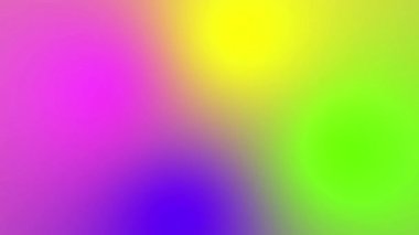 Renk neon gradyanı. Soyut bulanık arkaplan taşınıyor. Renkler konuma göre değişir, pürüzsüz renk geçişleri oluşturur. Mor pembe sarı yeşil.