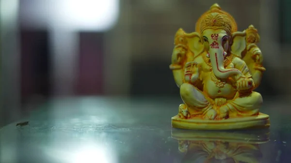 Happy Ganesh Chaturthi Festival Lord Ganesha Statue Beautiful Tiles Background —  Fotos de Stock