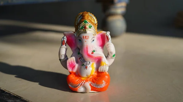 Happy Ganesh Chaturthi Festival Lord Ganesha Statue Beautiful Background Ganesh — Stock Photo, Image