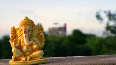 Lord Ganesha sculpture, Ganesha Festival 2022. Super slow motion