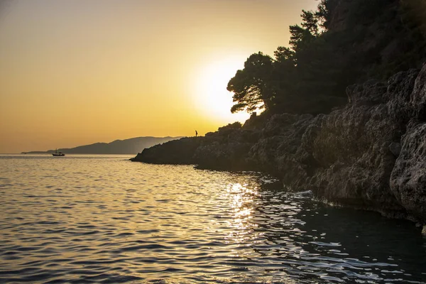 Sunset Coastline Maratea Basilicata Italy — Stockfoto