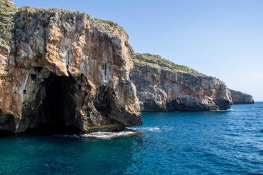 the caves of Salento coast at Santa Maria di Leuca, Apulia regio