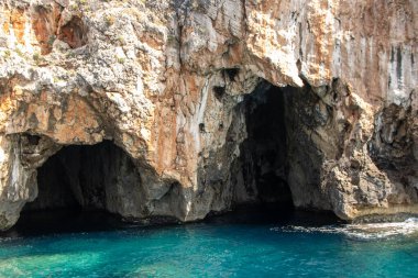 the caves of Salento coast at Santa Maria di Leuca, Apulia regio