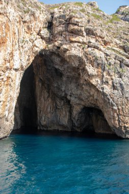 the caves of Salento coast at Santa Maria di Leuca, Apulia regio