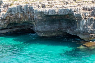 the caves of Salento coast at Santa Maria di Leuca, Apulia regio
