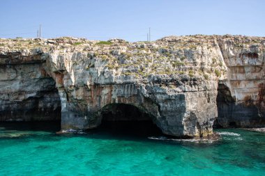 the caves of Salento coast at Santa Maria di Leuca, Apulia regio
