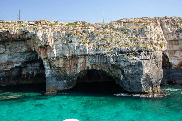 Caves Salento Coast Santa Maria Leuca Apulia Regio — Foto Stock