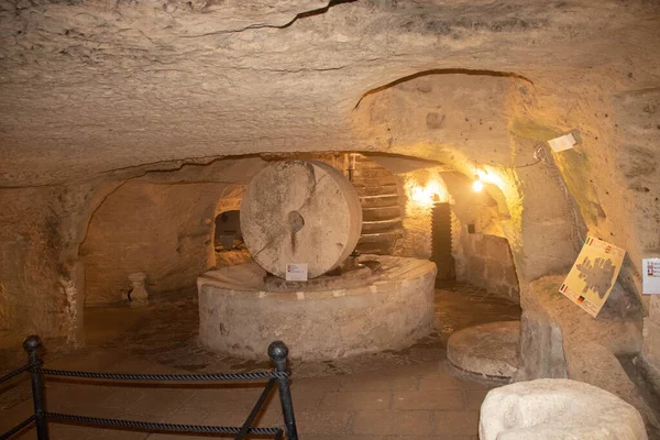 subterranean olive oil press in Gallipoli