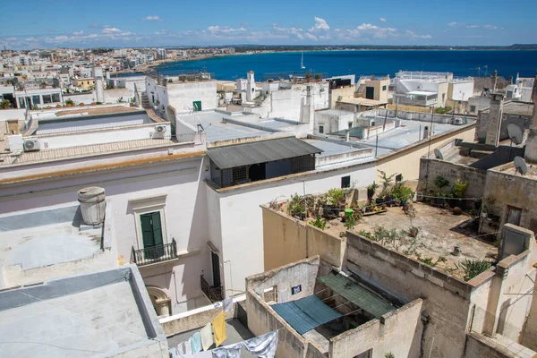 View Gallipoli Its White Houses Roofs — Foto de Stock