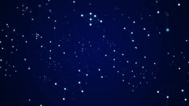 4K Plexus soyut ağ iş teknolojisi bilim döngüsü geçmişi.