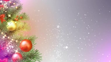 Noel ağacı süslemesi altın top ve Ağaç Tanesi bokeh ışıkları arka plan,