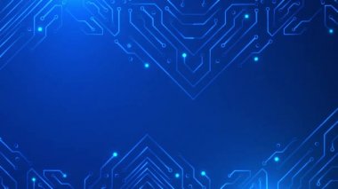 4K 3D baskı devresi teknolojisi siber ve fütüristik konsept animasyonu.