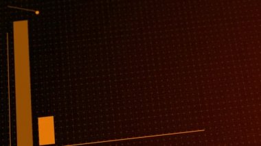 Grafik animasyon mavi arka plan çubukları yükseltiliyor. Büyüme grafiği iş konsepti.