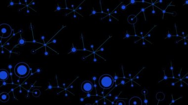 Dijital Blockchain Bilgisayar ağı Döngü Arkaplanı. Güvenlik bağlantısını engeller,