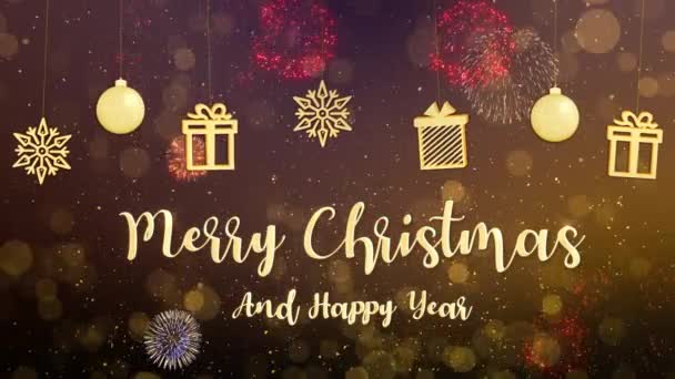 New year and Merry Christmas 2022, 2023, 2023 Loop Backgrounds — Stock Video