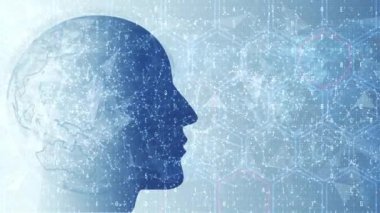 Yapay Zeka Yapay Zekası ve Büyük Veri Konsepti Döngü Animasyonu.