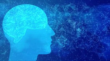 Soyut Yapay Zeka. Teknoloji web geçmişi. Sanal konsept Arkaplan